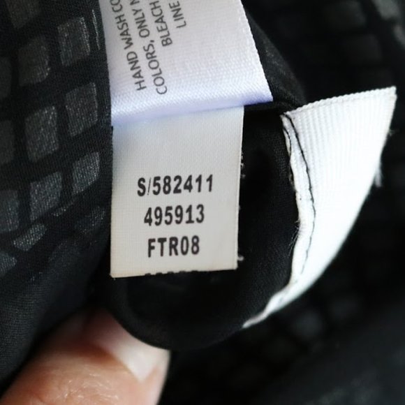 Old Navy Silk Dress with Ruffle Neck Style #582411- Black/ White, size S - Picture 14 of 16